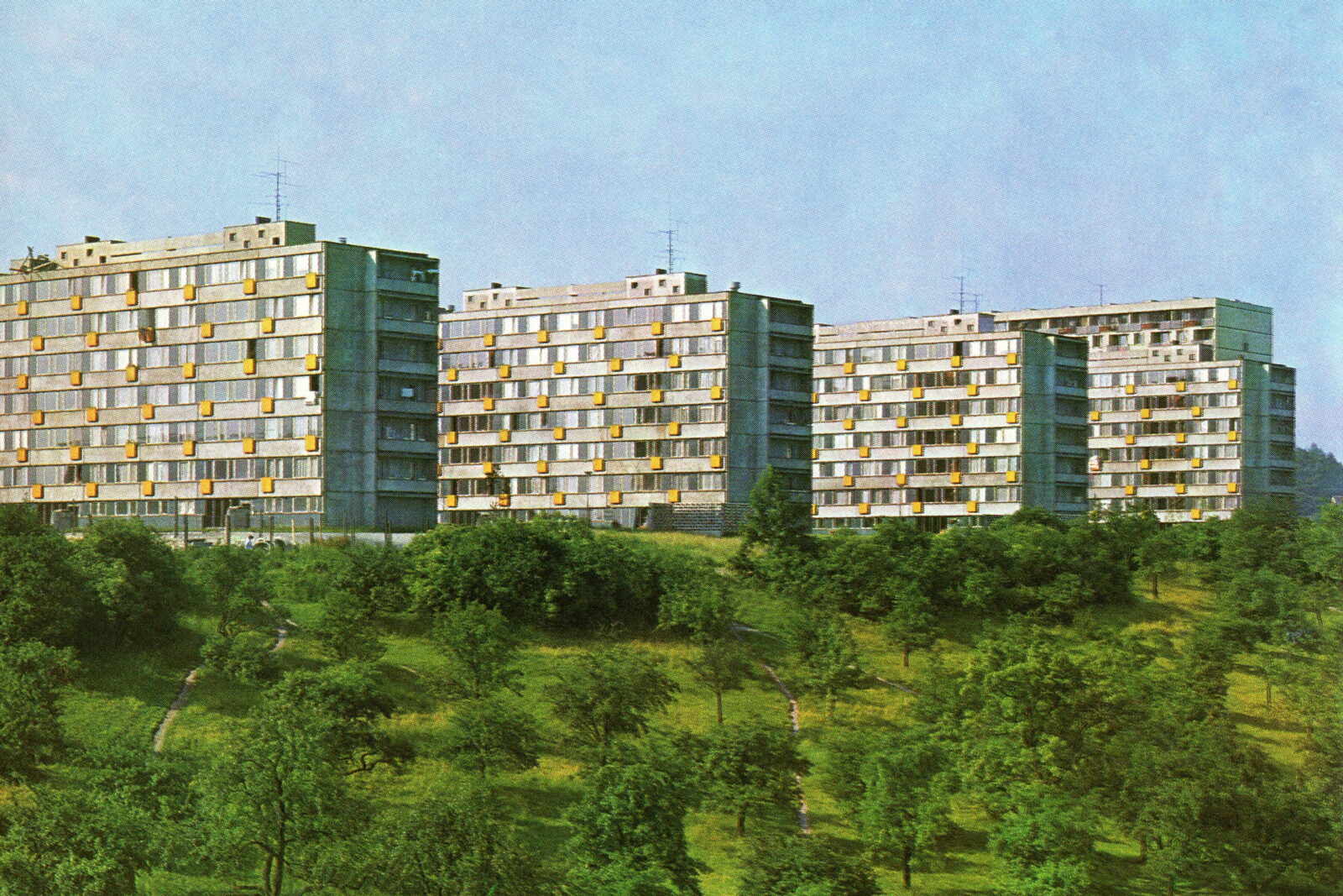 POHLEDOS Pohlednice Pohled Panelák Paneláky Kladno Sídliště Sítná
