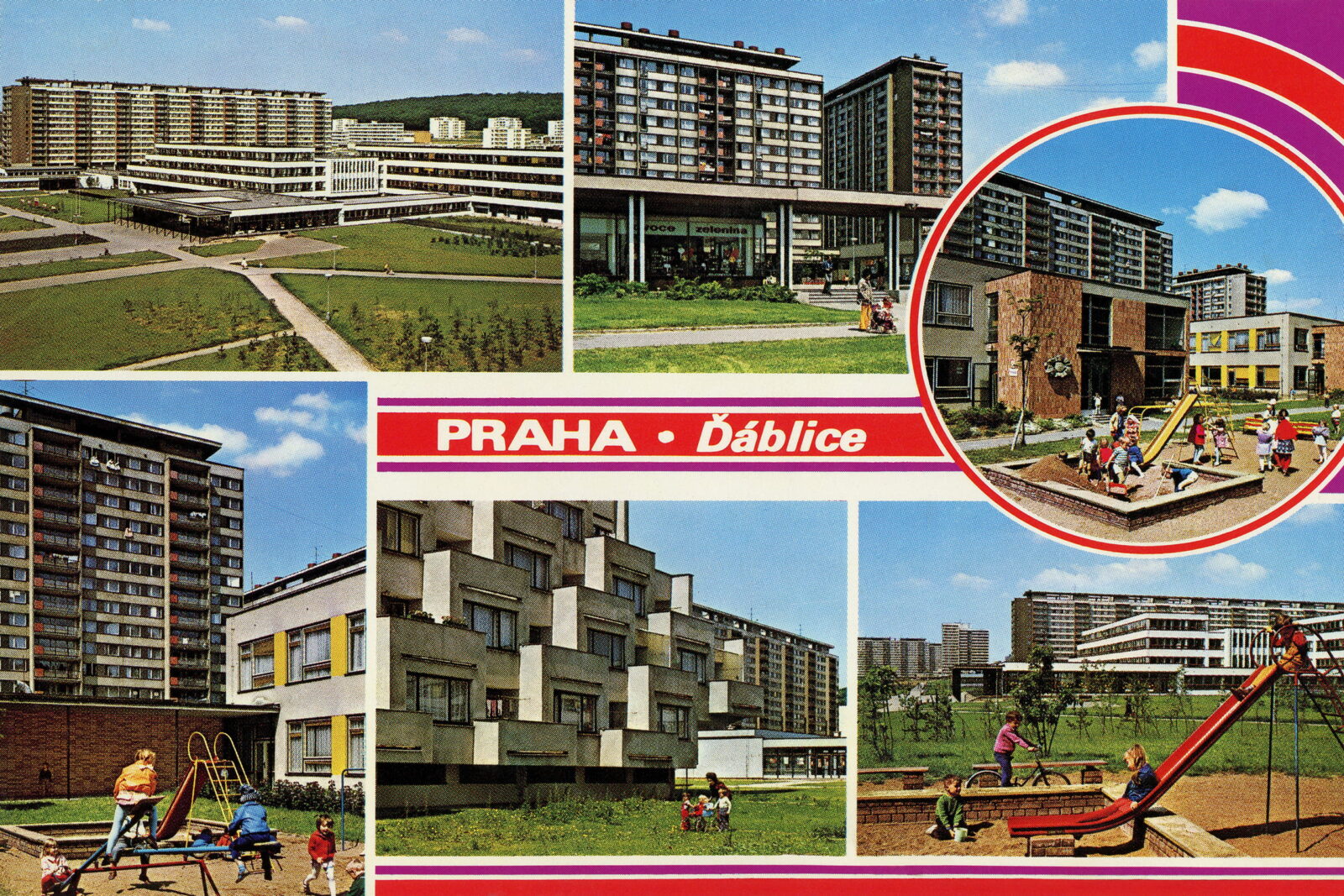 POHLEDOS Pohlednice Pohled Panelák Paneláky Sídliště Ďáblice Praha