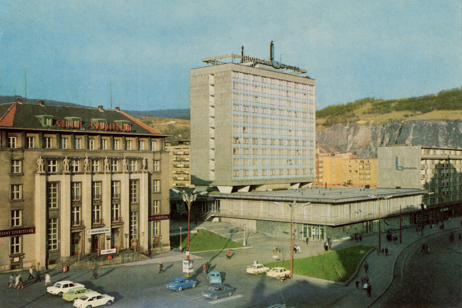 POHLEDOS Pohlednice Pohled Panelák Paneláky Sídliště Ústí nad Labem Interhotel Bohemia