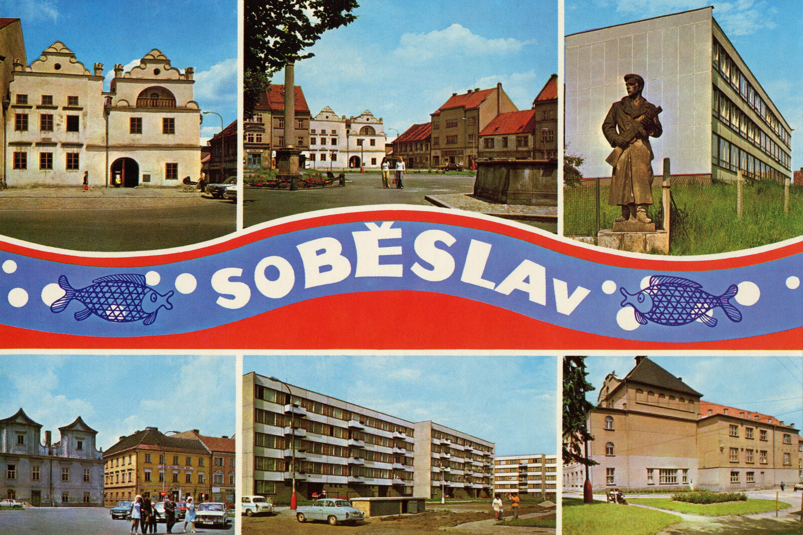 POHLEDOS Pohlednice Pohled Panelák Paneláky Sídliště Soběslav