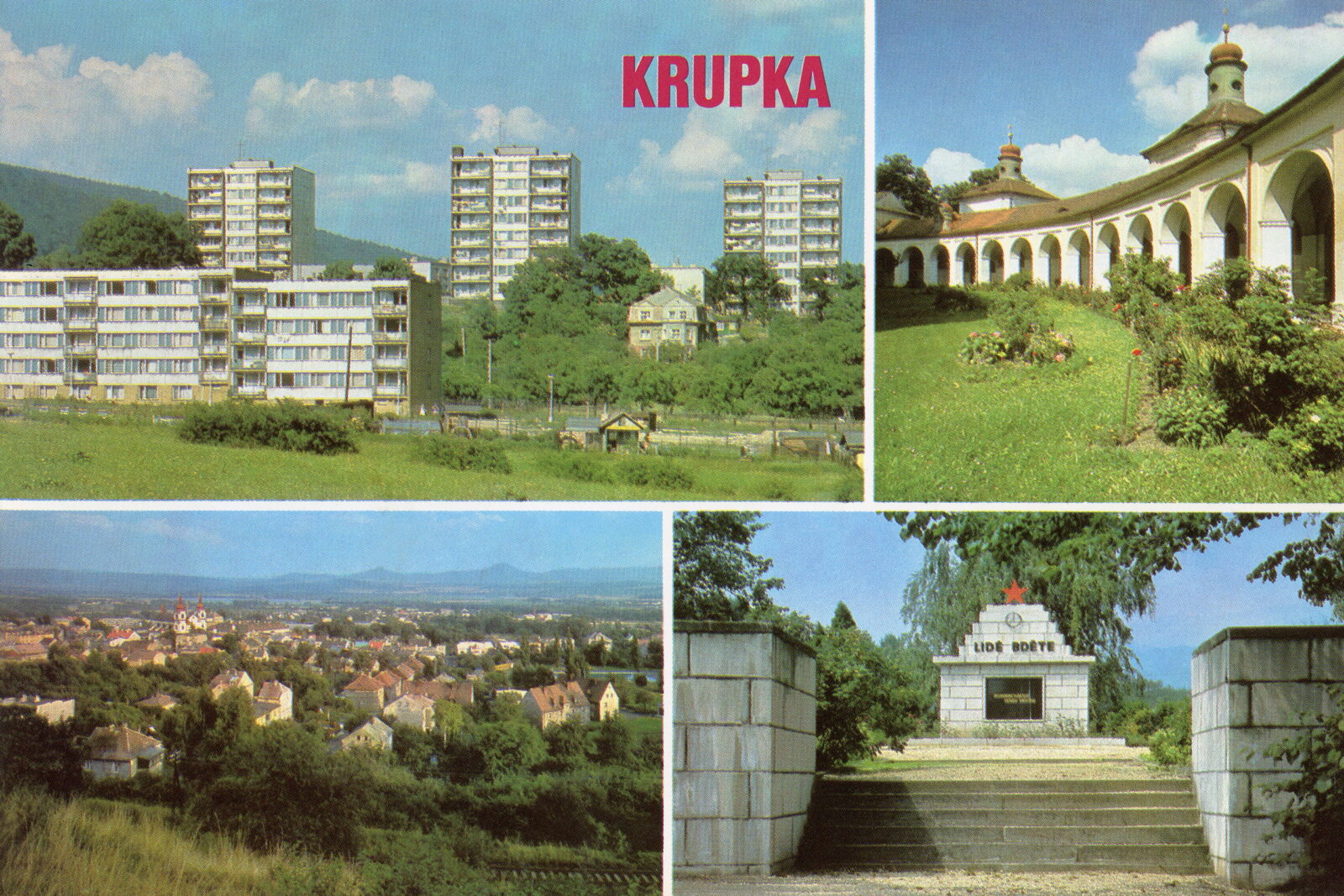 POHLEDOS Pohlednice Pohled Panelák Paneláky Sídliště Krupka