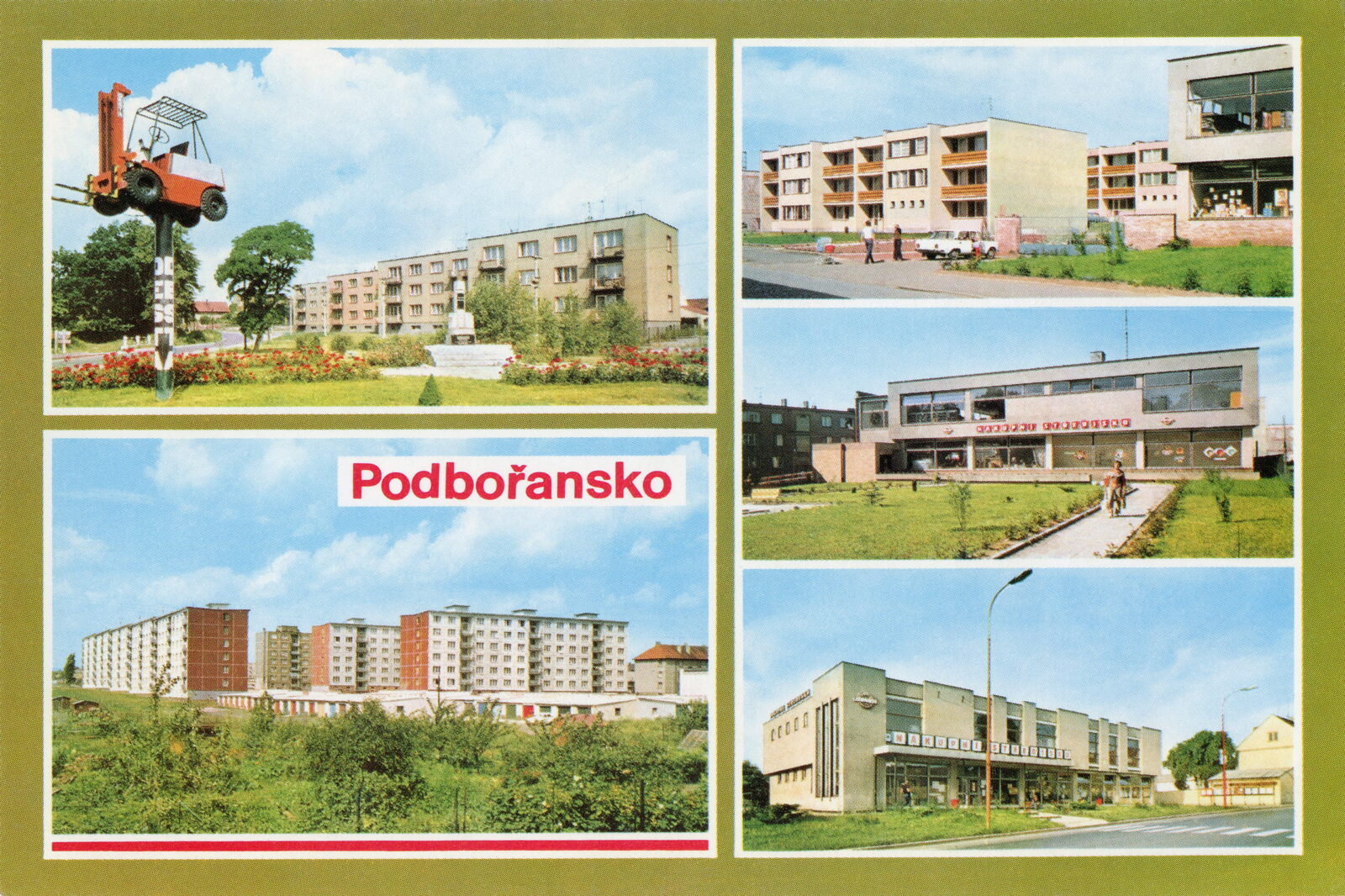 POHLEDOS Pohlednice Pohled Panelák Paneláky Sídliště Podbořansko